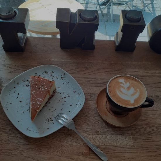 Delicious pancakes with coffee